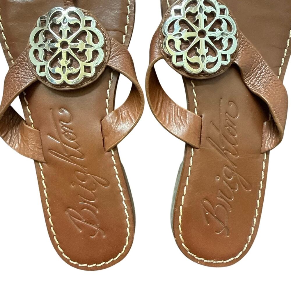 Brighton Alice Leather Sandals Brown Size 7.5 - Picture 2 of 6